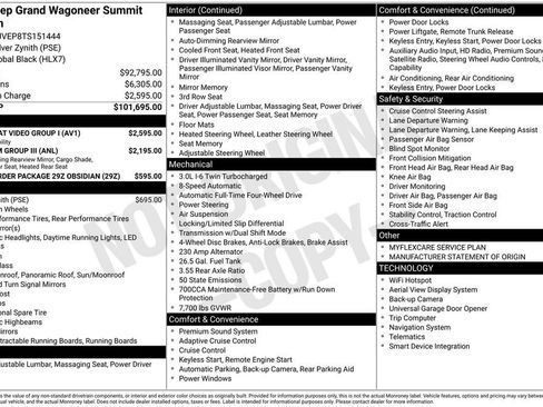 New 2026 Jeep Grand Wagoneer Summit w/ Rear Seat Video Group I image 9