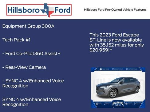 Used 2023 Ford Escape ST-Line w/ Tech Pack #1 FWD image 3