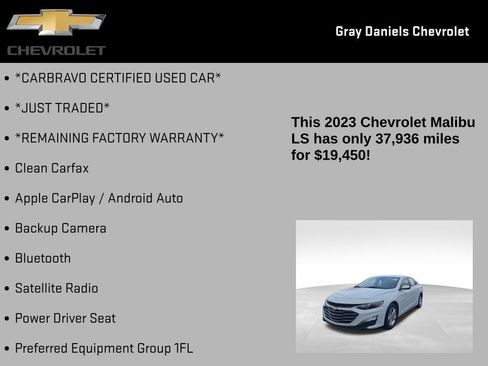 Used 2023 Chevrolet Malibu LS w/ Driver Confidence Package image 7