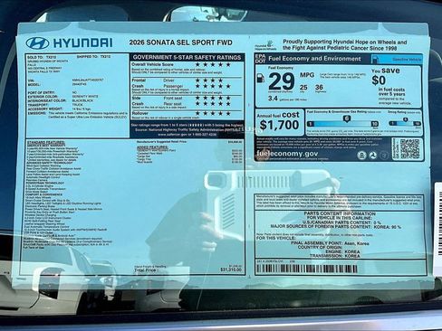 New 2026 Hyundai Sonata SEL image 39