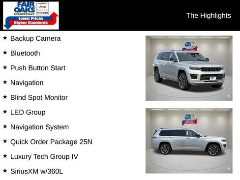 Used 2021 Jeep Grand Cherokee L Overland w/ Luxury Tech Group IV AWD/4WD image 2