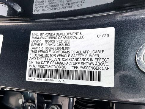 New 2026 Honda Accord SE image 21