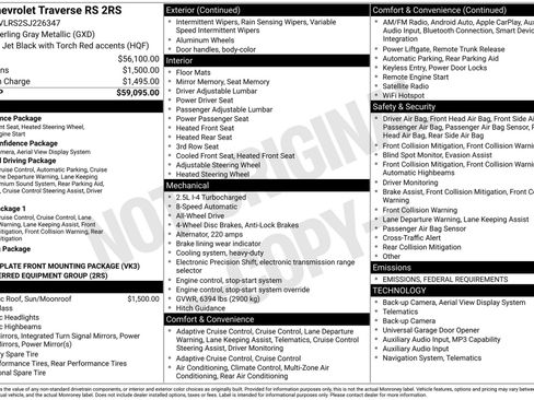 Used 2025 Chevrolet Traverse RS image 3