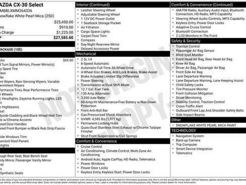 Used 2021 MAZDA CX-30 AWD 2.5 S w/ Select Package image 44