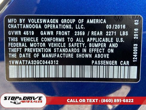 Used 2016 Volkswagen Passat 1.8T S image 20