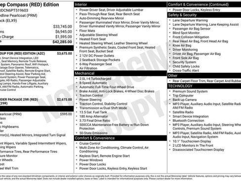 Certified 2023 Jeep Compass Limited w/ Elite Group for (Red) Edition AWD/4WD image 42
