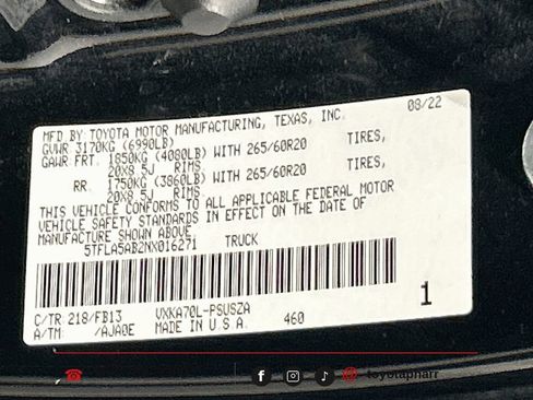 Used 2022 Toyota Tundra SR5 RWD image 29