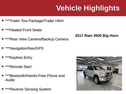 Used 2017 RAM 3500 Big Horn AWD/4WD image 10