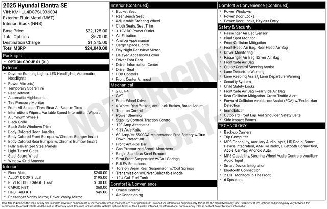 Used 2025 Hyundai Elantra SE FWD image 45