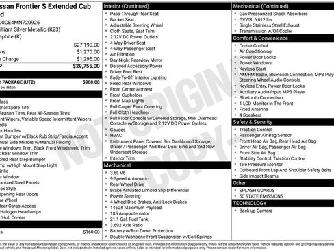 Certified 2021 Nissan Frontier S w/ S Utility Package image 7