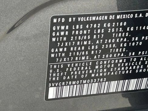 Certified 2026 Volkswagen Tiguan S FWD image 57