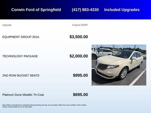 Used 2014 Lincoln MKT AWD w/ Equipment Group 201A image 5