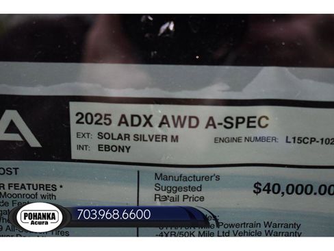 New 2025 Acura ADX A-Spec image 35
