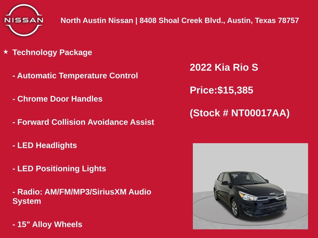 Used 2022 Kia Rio S w/ Option Group 015 FWD image 11
