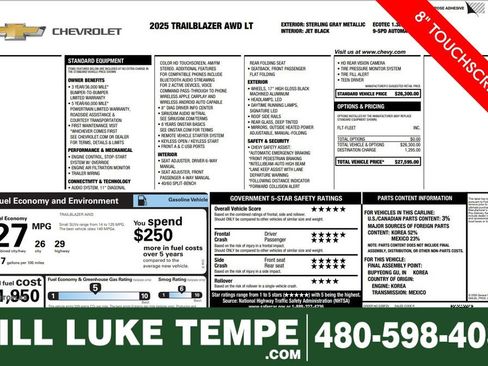 Used 2025 Chevrolet TrailBlazer LT image 1