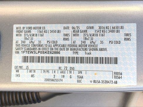 Certified 2025 Ford F150 XLT w/ Equipment Group 301A Standard AWD/4WD image 37