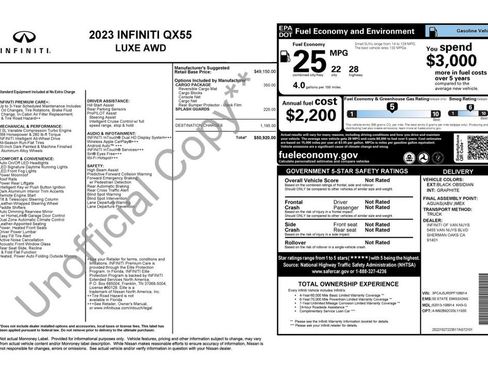 Used 2023 INFINITI QX55 Luxe w/ Cargo Package AWD/4WD image 2