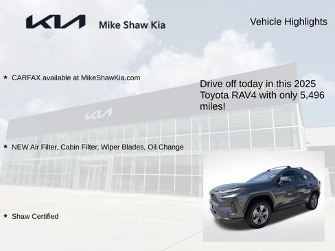 Used 2025 Toyota RAV4 XLE w/ Convenience Package FWD image 8