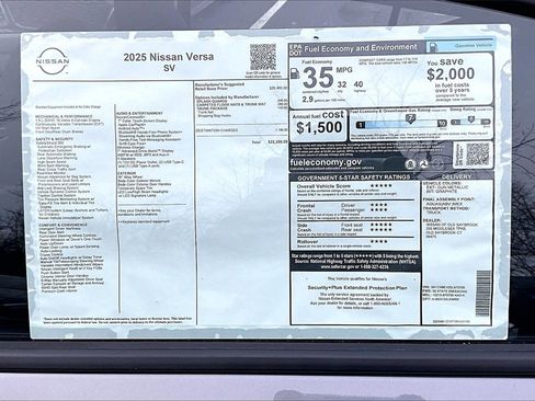 New 2025 Nissan Versa SV w/ Trunk Package image 14