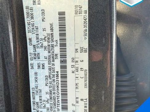 Used 2017 Ford F150 XLT w/ Equipment Group 302A Luxury image 10