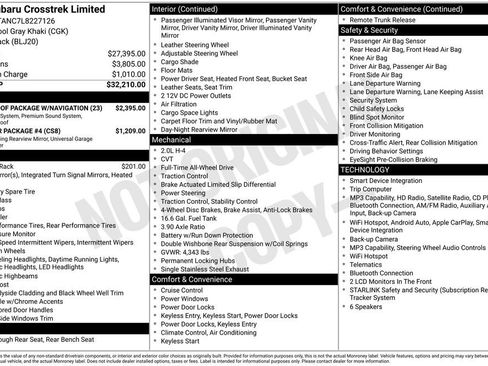 Used 2020 Subaru Crosstrek 2.0i Limited w/ Moonroof Package w/Navigation AWD/4WD image 15