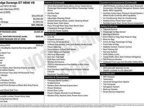 New 2026 Dodge Durango GT w/ Blacktop Package image 6