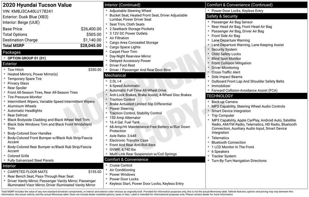 Used 2020 Hyundai Tucson Value AWD/4WD image 12
