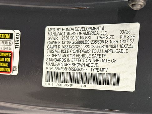 Used 2025 Honda Odyssey EX-L image 12