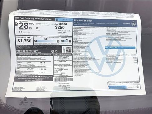 New 2026 Volkswagen Taos SE image 15