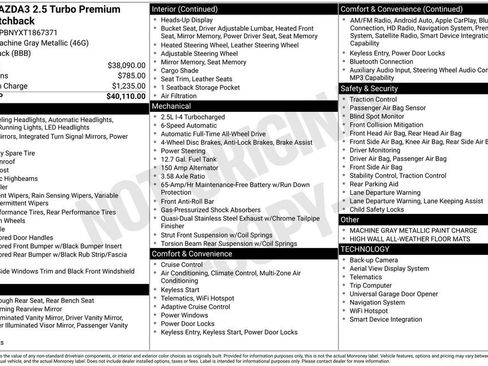 New 2026 MAZDA MAZDA3 Hatchback w/Premium Plus Pkg AWD/4WD image 4