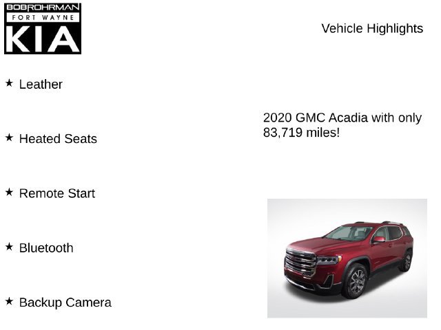Used 2020 GMC Acadia SLE w/ Driver Convenience Package FWD image 8