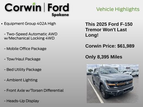 Used 2025 Ford F150 Tremor w/ Equipment Group 402A High AWD/4WD image 6