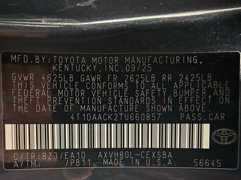 Used 2026 Toyota Camry SE FWD image 11