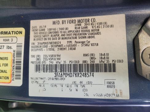 Used 2019 Ford Fusion SE w/ Equipment Group 151A image 33