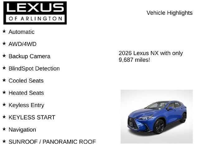 Used 2026 Lexus NX 450h+ AWD w/ Accessory Package (2T) image 8