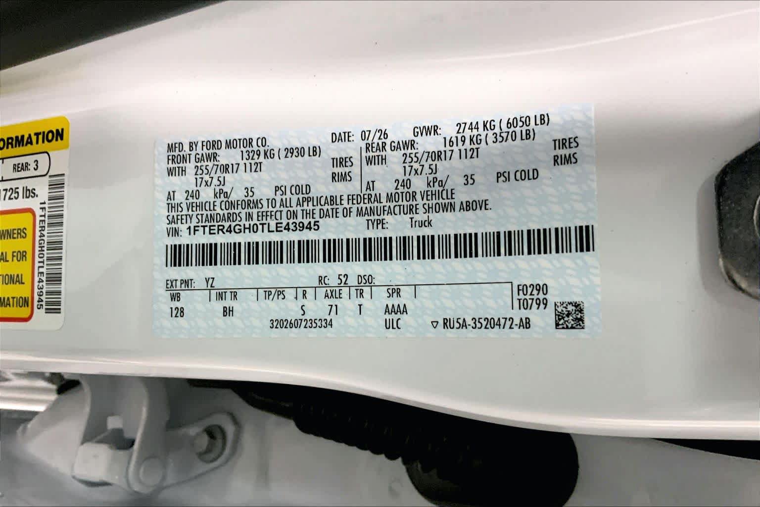 New 2026 Ford Ranger XLT w/ Equipment Group 301A High RWD image 22