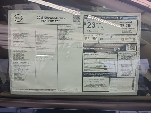 New 2026 Nissan Murano Platinum AWD/4WD image 5