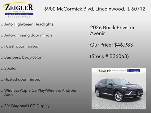 New 2026 Buick Envision Avenir AWD/4WD image 24