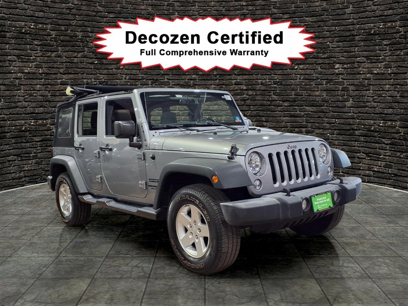 Certified 2017 Jeep Wrangler Unlimited Sport w/ Quick Order Package 24S AWD/4WD image 1