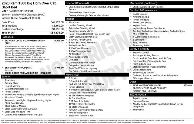Used 2023 RAM 1500 Big Horn AWD/4WD image 15