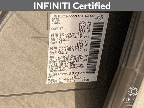 Certified 2023 INFINITI QX60 Luxe w/ Cargo Package image 31