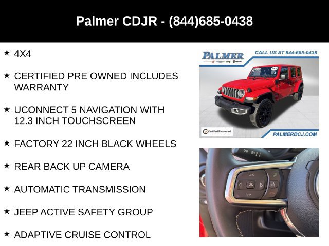 Certified 2025 Jeep Wrangler Unlimited Sahara w/ Safety Group AWD/4WD image 6