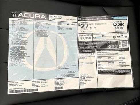 New 2025 Acura ADX AWD image 24