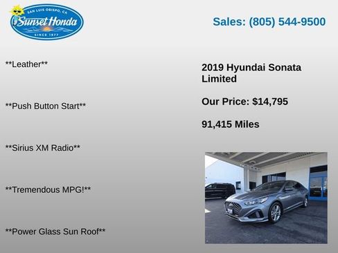 Used 2019 Hyundai Sonata Limited w/ Ultimate Package 04 FWD image 7