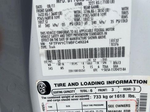 Used 2011 Ford F150 XLT w/ XLT Chrome Pkg RWD image 12