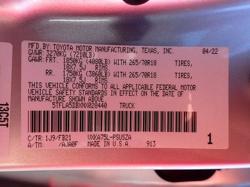 Used 2022 Toyota Tundra SR5 AWD/4WD image 24