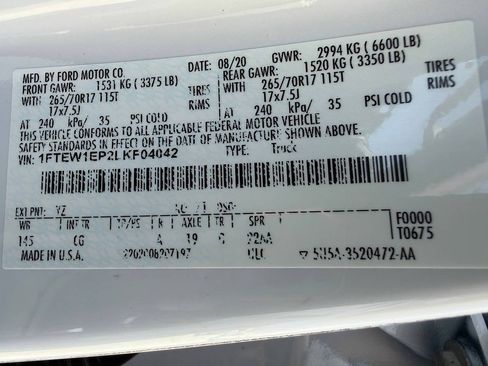 Used 2020 Ford F150 XL w/ Equipment Group 101A Mid AWD/4WD image 44