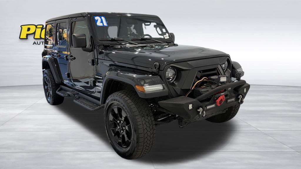 Used 2021 Jeep Wrangler Unlimited Sahara w/ Uconnect 4C Nav & Sound Group AWD/4WD image 7