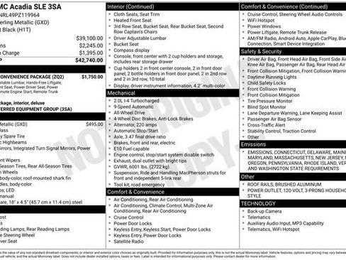 Certified 2023 GMC Acadia SLE w/ Driver Convenience Package image 41