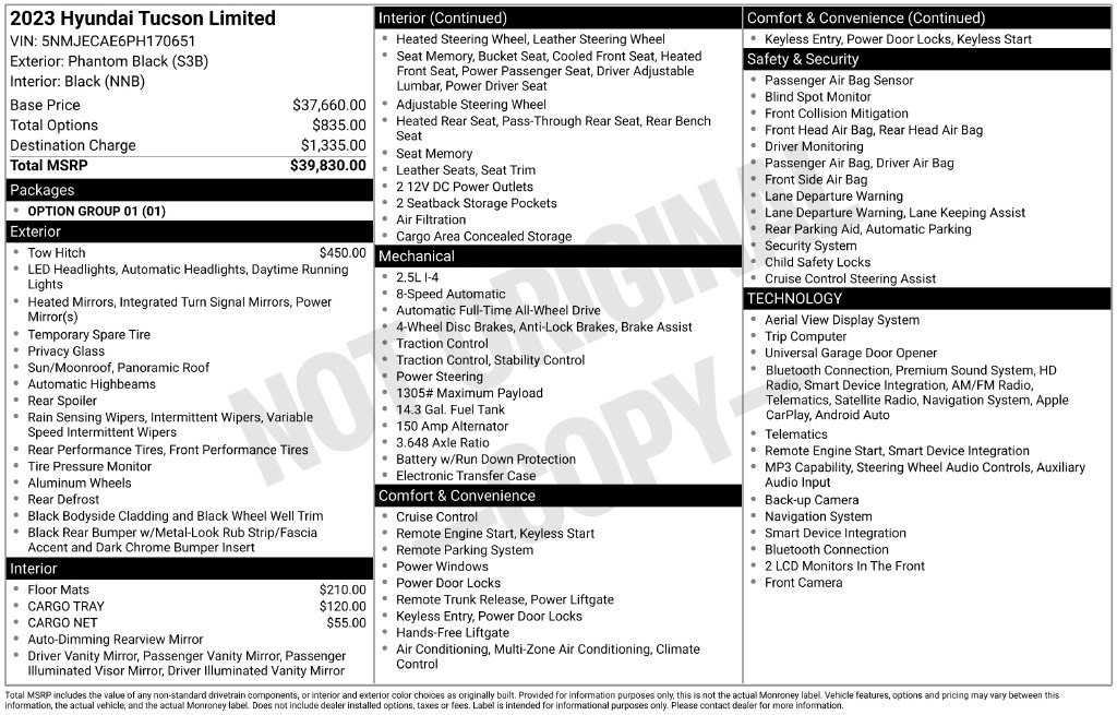Used 2023 Hyundai Tucson Limited AWD/4WD image 2